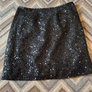 J Crew 00 Black Sequin Gatsby Mini Skirt Women’s Shimmer Evening Eras